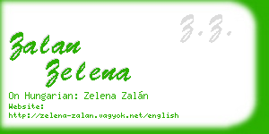 zalan zelena business card